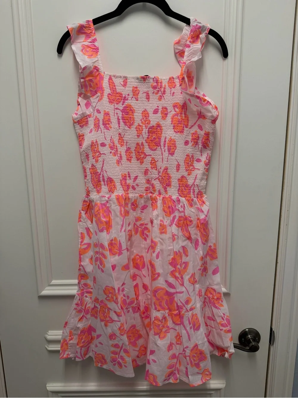 NWT Vineyard Vines Pink and Orange Floral Sundress with Ruffle Straps